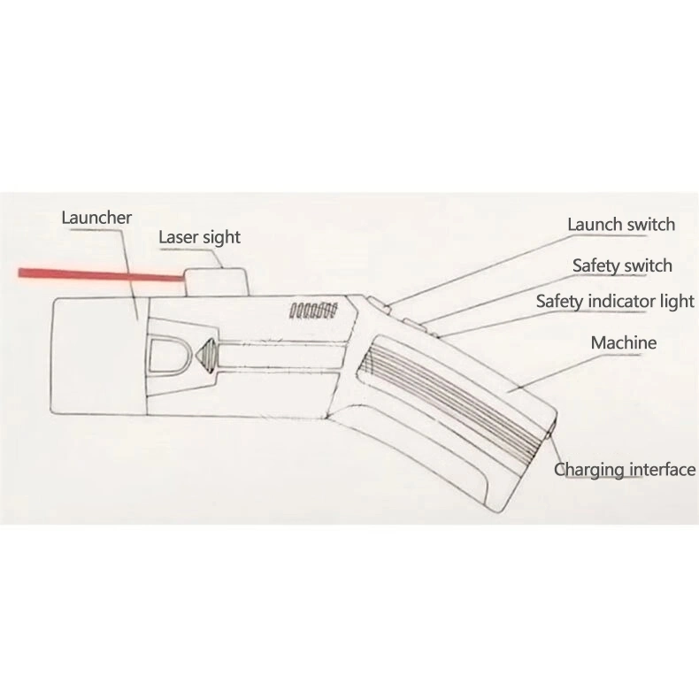 Polices Long Distance Electric Shocking Device Needle Stun Gun