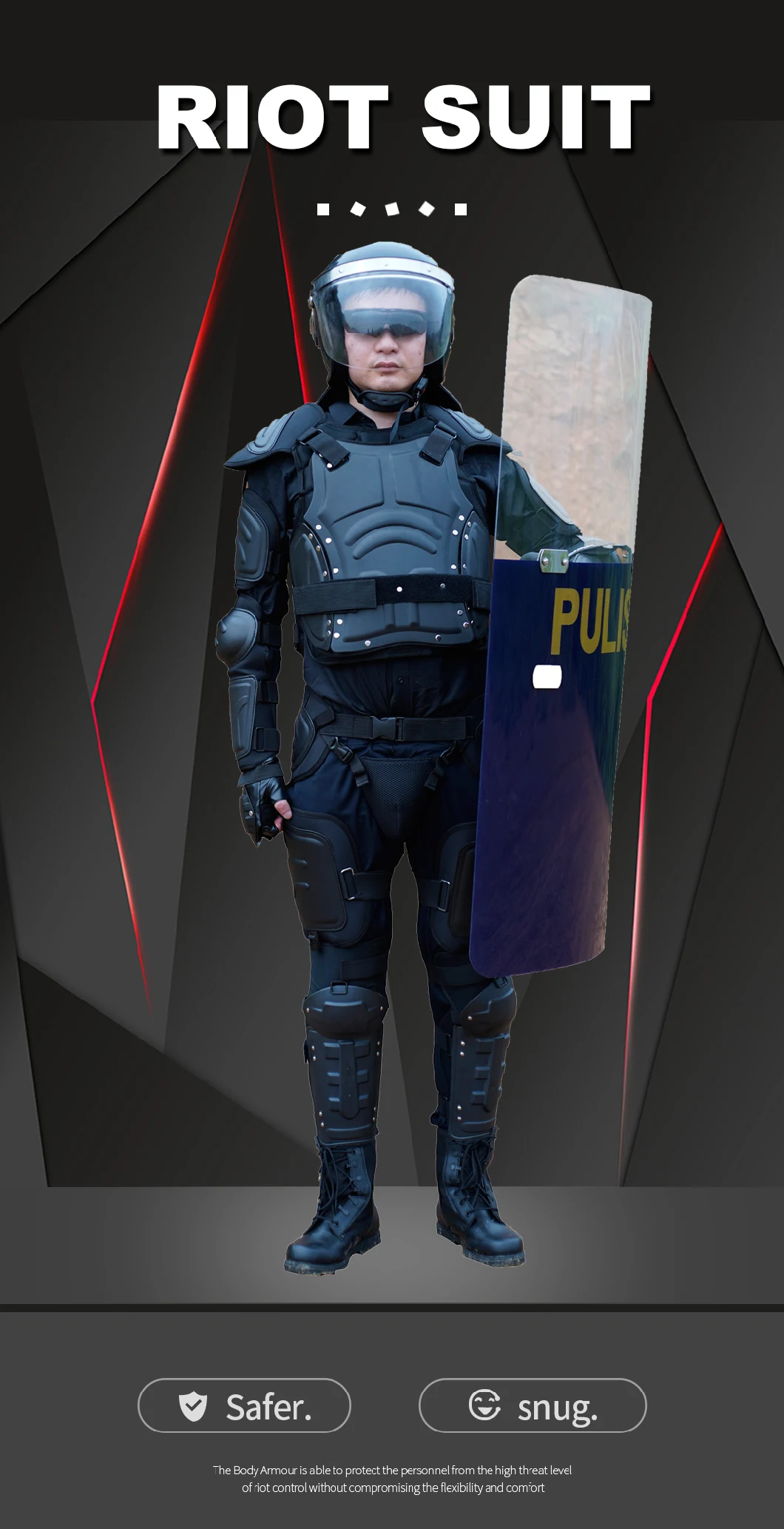 Police Body Protector Anti Riot Suit with Fire Resistance