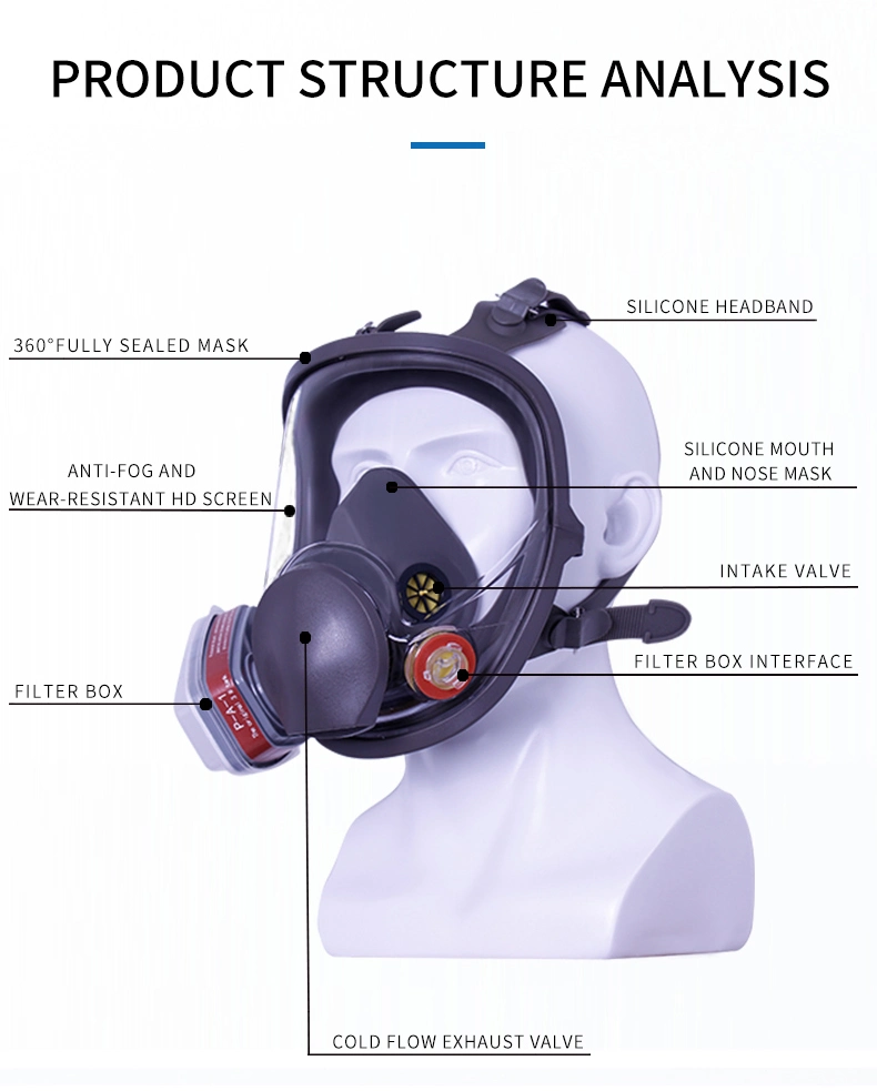 Activated Filter Carbon Mask Full Face Gas Masks Industrials