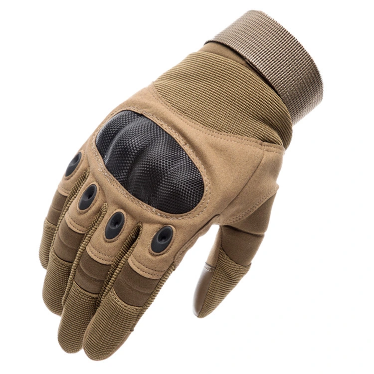 Tactical Full Fingers Gloves Safety Leather Hands Protective Gear for Police Military