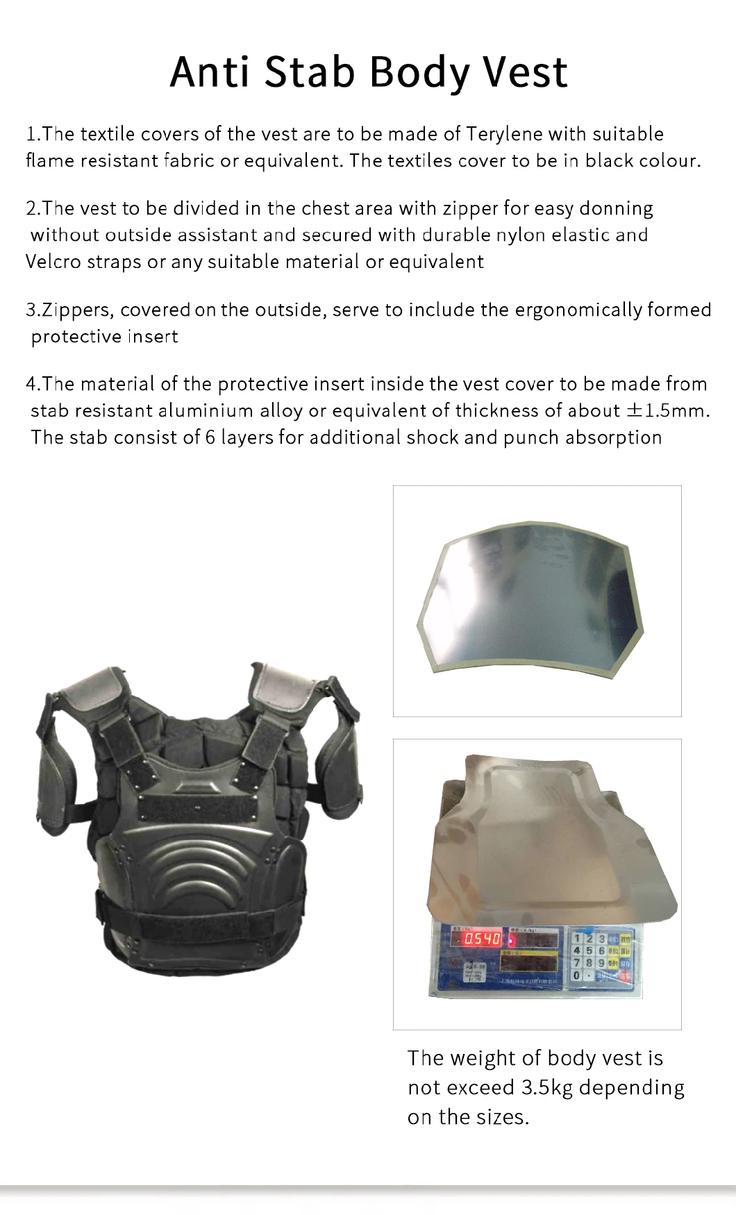 Police Body Protector Anti Riot Suit with Fire Resistance