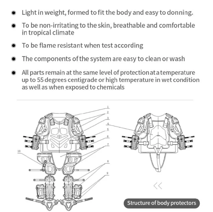 Light Weight Military Combat Gear Armor Anti Riot Suit